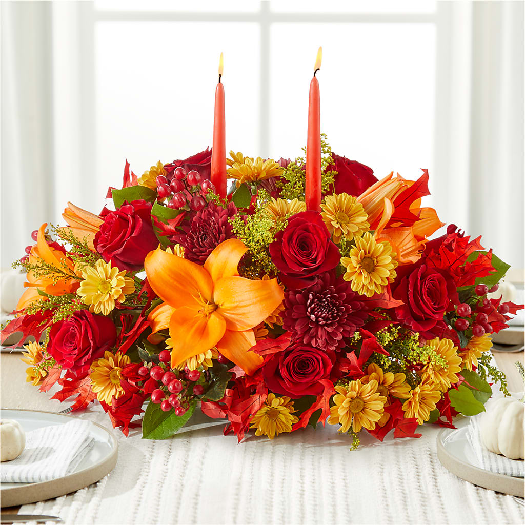 Autumn's Embrace Centerpiece – Wolf Luna Bloom Llc, Plant City FL