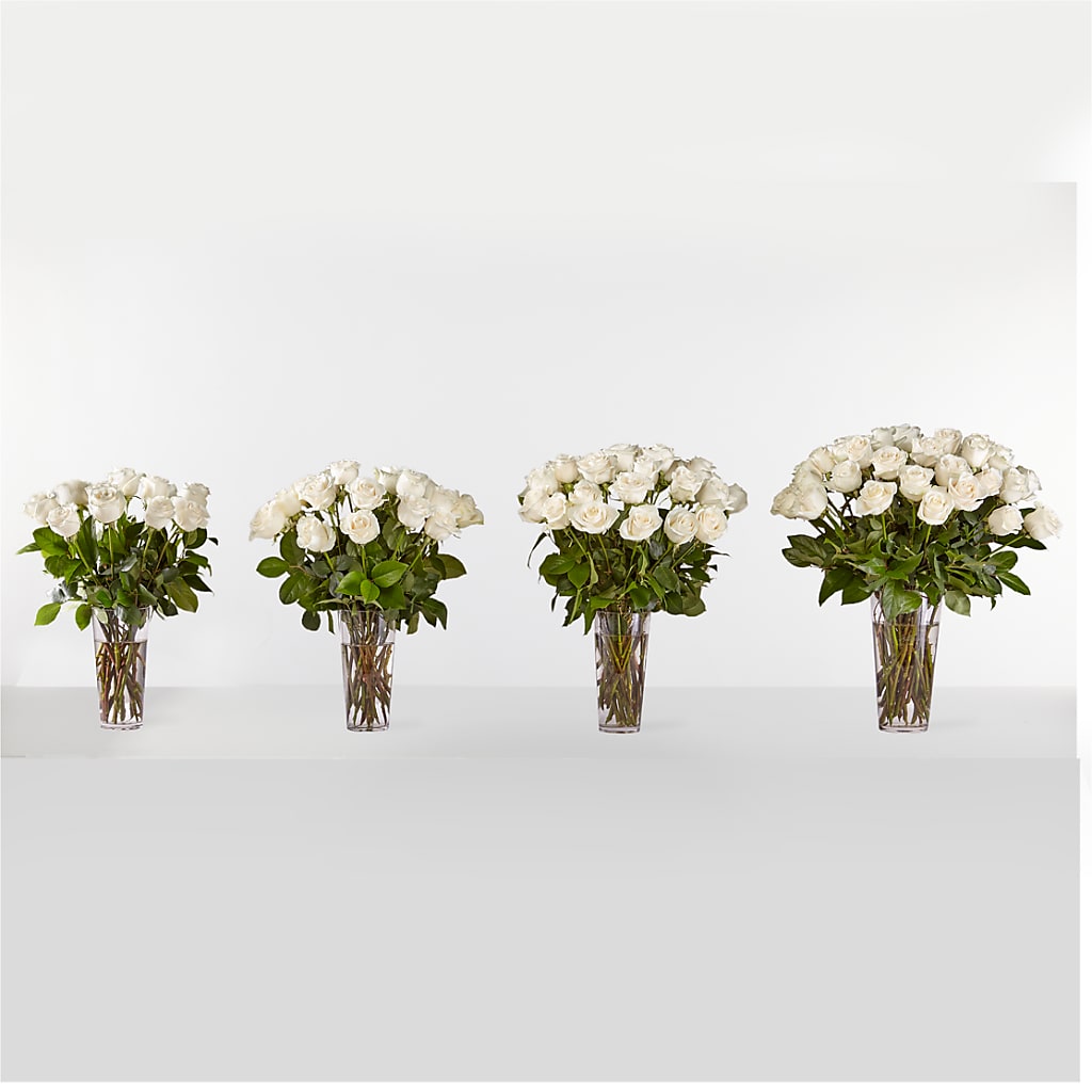 Long Stem White Rose Bouquet –  Wolf Luna Bloom Llc, Plant City FL