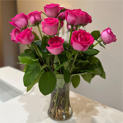 Long Stem Pink Rose Bouquet –  Wolf Luna Bloom Llc, Plant City FL