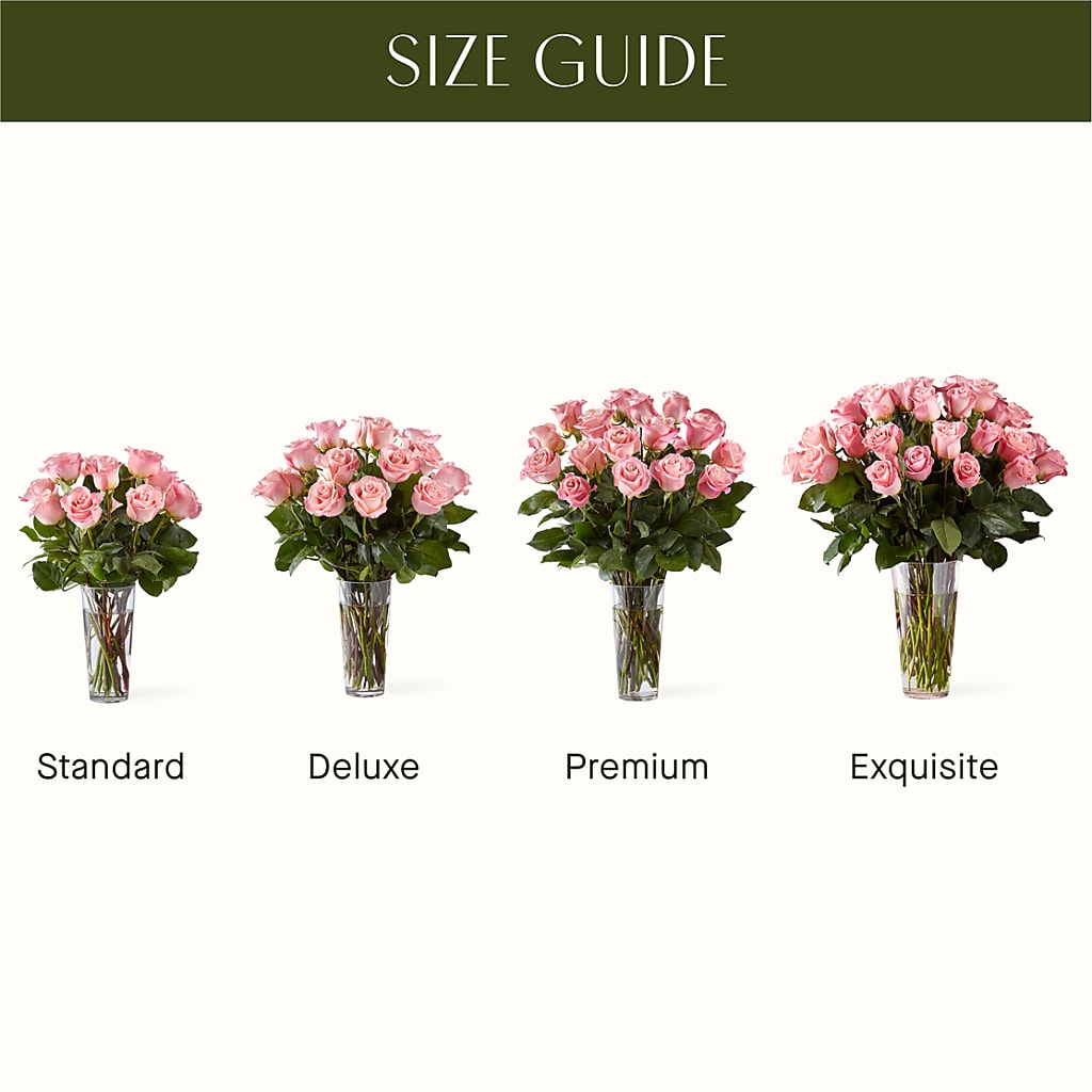 Long Stem Pink Rose Bouquet –  Wolf Luna Bloom Llc, Plant City FL
