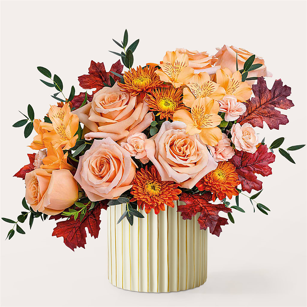 Spiced Latte Bouquet with Ivory Vase –  Wolf Luna Bloom Llc, Plant City FL